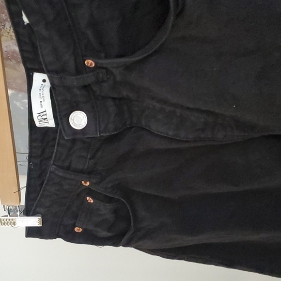 ZARA Black The 90s Slim Denim Jeans Women 6 - Picture 3 of 11